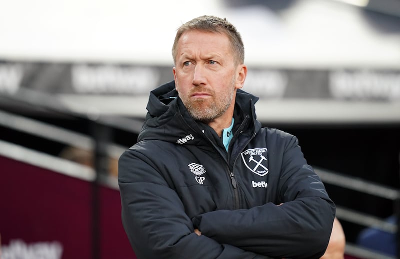 Graham Potter takes his West Ham side to his former club Chelsea