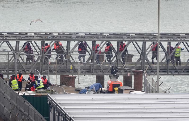 Home Office figures show 260 migrants arrived in the UK on Monday after crossing the Channel