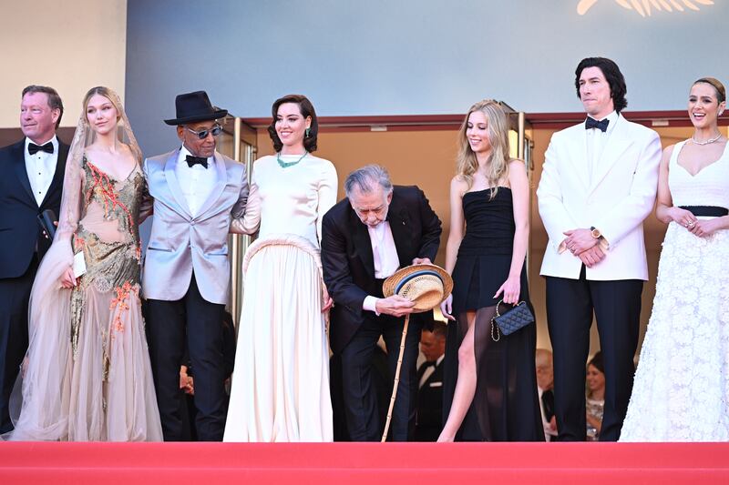 DB Sweeney, Grace VanderWaal, Giancarlo Esposito, Aubrey Plaza, Francis Ford Coppola, Romy Croquet Mars, Adam Driver and Nathalie Emmanuel at the Megalopolis premiere