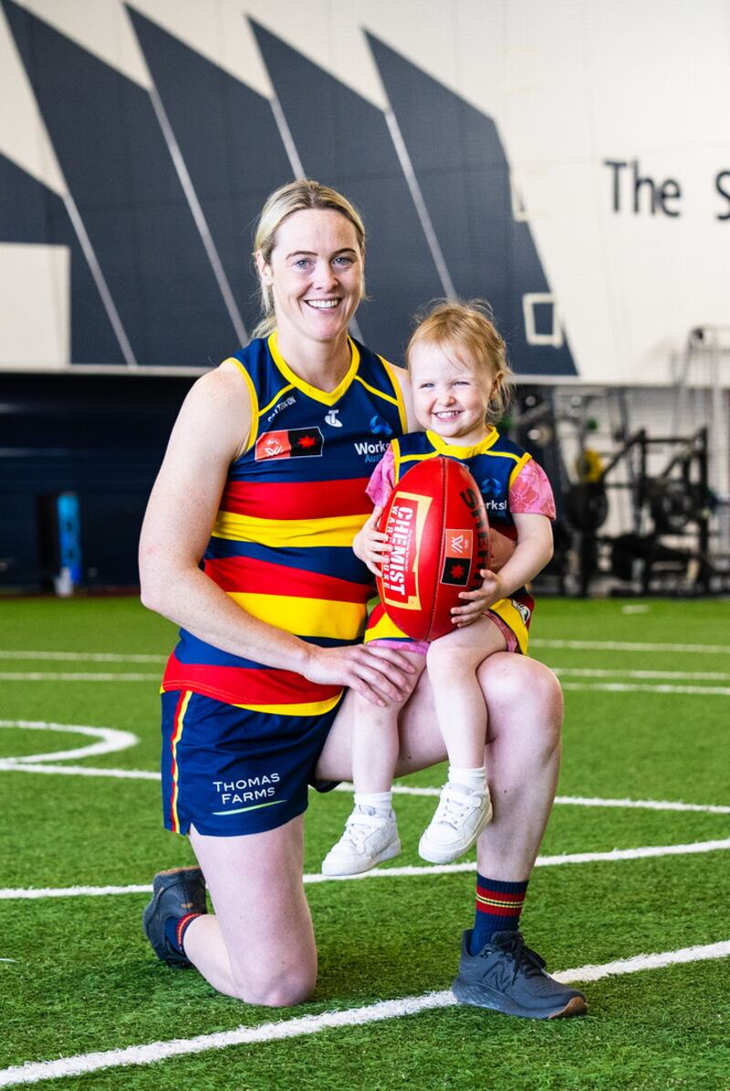 Yvonne Bonner with her daughter Brid        Picture: Adelaide Crows