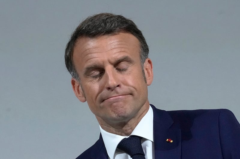 French President Emmanuel Macron (AP)