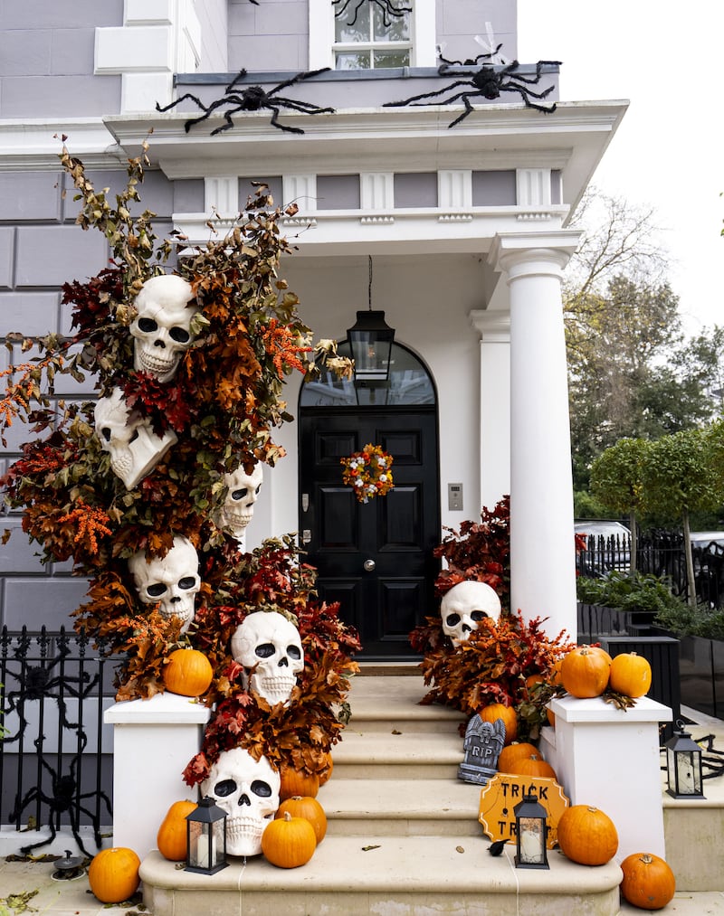 A house decorated for Halloween on Elgin Crescent in Notting Hill