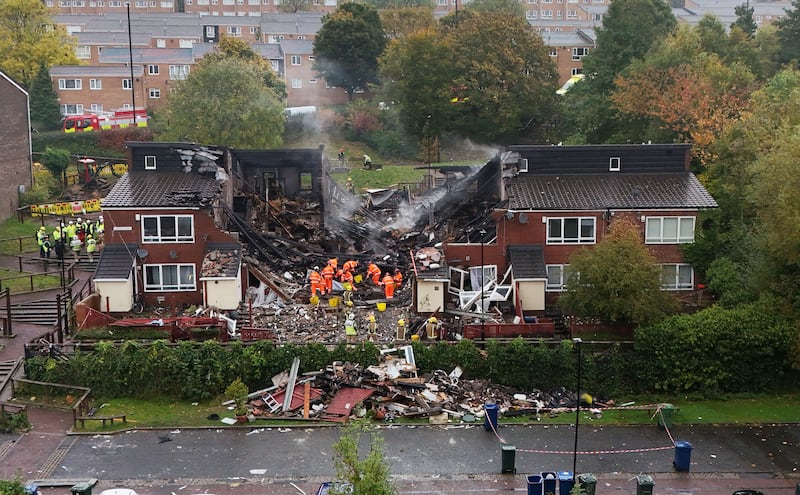 The scene at Violet Close in Benwell