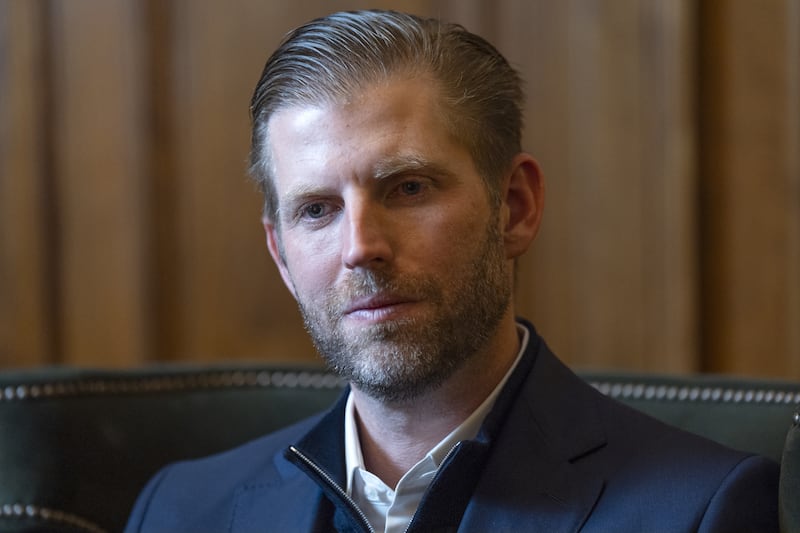 Eric Trump at Trump International Golf Links near Balmedie, Aberdeenshire