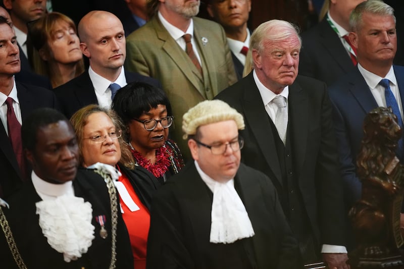 Father of the House Sir Edward Leigh, right with grey tie, has called on the Government to name a train after Margaret Thatcher