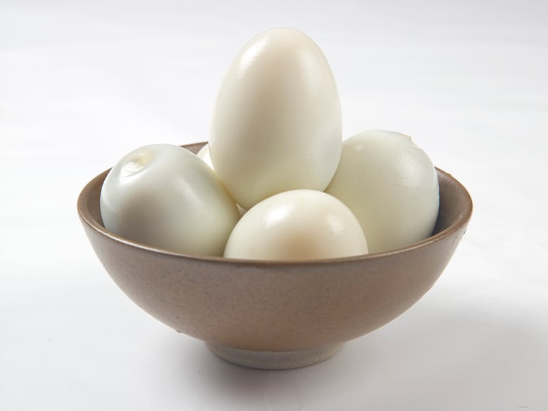 Boiled eggs.