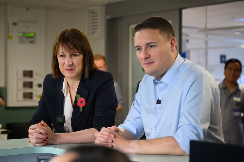 Wes Streeting acknowledged Rachel Reeves was under ‘pressure’ but said he had ‘total confidence’ in her