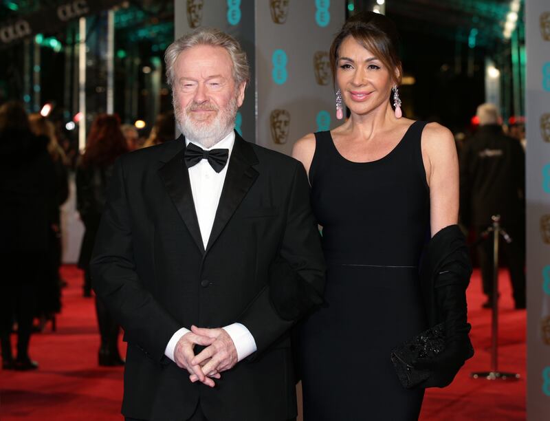 Ridley Scott and Giannina Facio attend the EE British Academy Film Awards in 2016