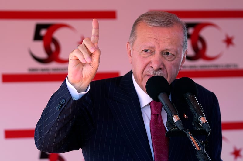 Turkish President Recep Tayyip Erdogan (Petros Karadjias/AP)