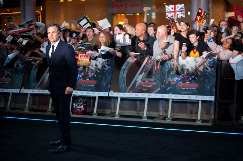 Mark Ruffalo attending the European premiere of Avengers: Age of Ultron