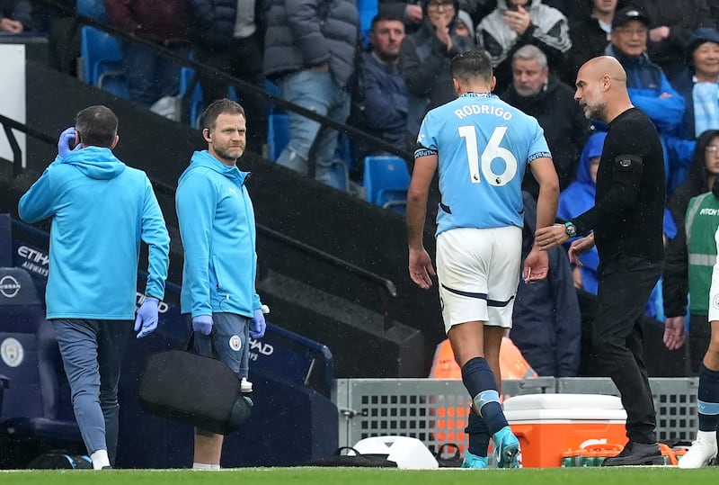 Rodri is one of a number of City players currently injured