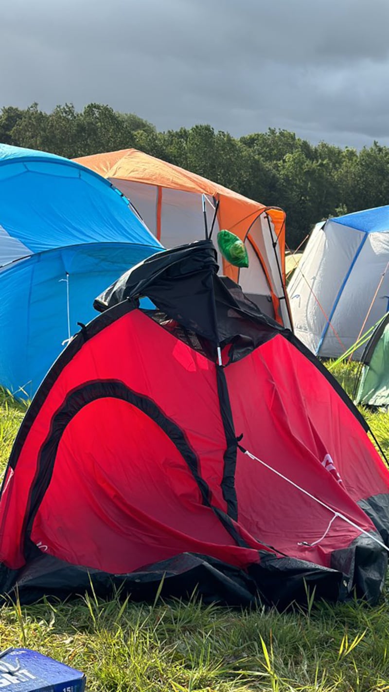 At Creamfields festival, tents collapsed from the force of the wind