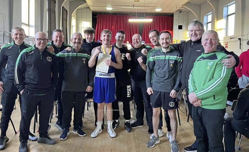 Holy Trinity had seven champions at the weekend&rsquo;s Ulster 9 County Boy/Girl 4-7 Championships &ndash; with one more final to go as Summer Fleming&rsquo;s final takes place next week. Aleesha Deronja, Cormac Fegan, James Kelly, Jude Molyneaux, Logan Rice, Kyle Smith and Joseph Mallon (pictured with the Turf Lodge club&rsquo;s coaches) all had their hands raised at Corpus Christi Boxing Club. Cormac Curley took silver after losing out on a close points decision, while Carlo Braniff and Conal Burns will both bounce back better from semi-final defeats 