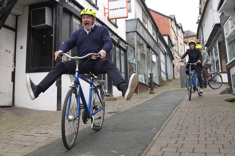 Liberal Democrat leader Sir Ed Davey in the new Welsh constituency of Brecon, Radnor & Cwm Tawe