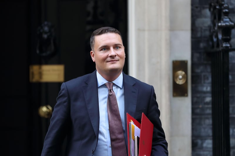 2YA483P London, United Kingdom, 8 October 2024. Secretary of State for Health, Wes Streeting leaves No 10 Downing Street after the Cabinet Meeting.