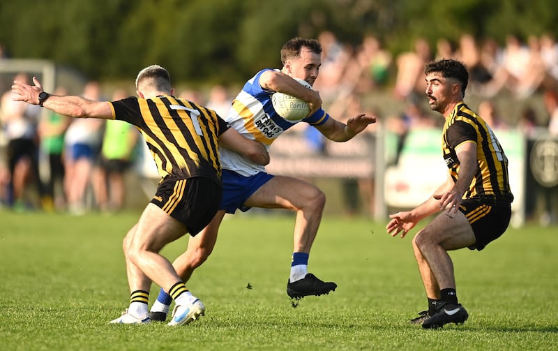 Errigal Ciaran's Darragh Canavan in action against Pomeroy in the Connolly's of Moy Tyrone SFC first round tie on Loughmacrory on Saturday