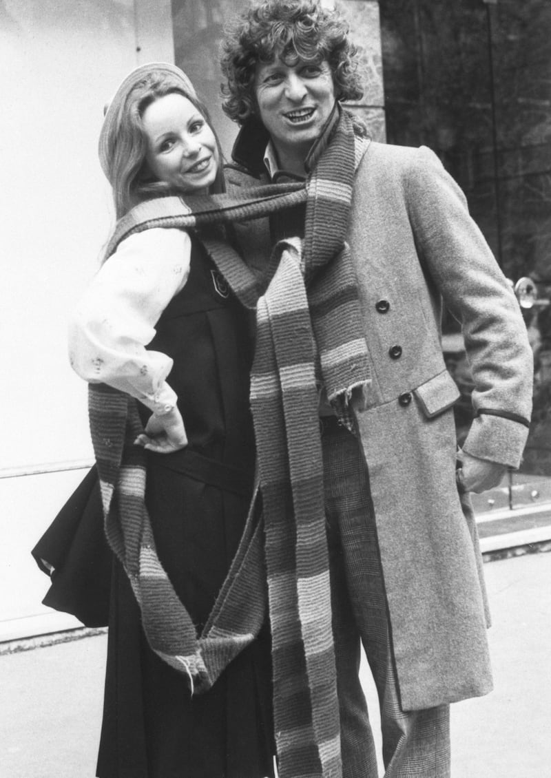 Tom Baker with Lalla Ward, his co-star and ex-wife