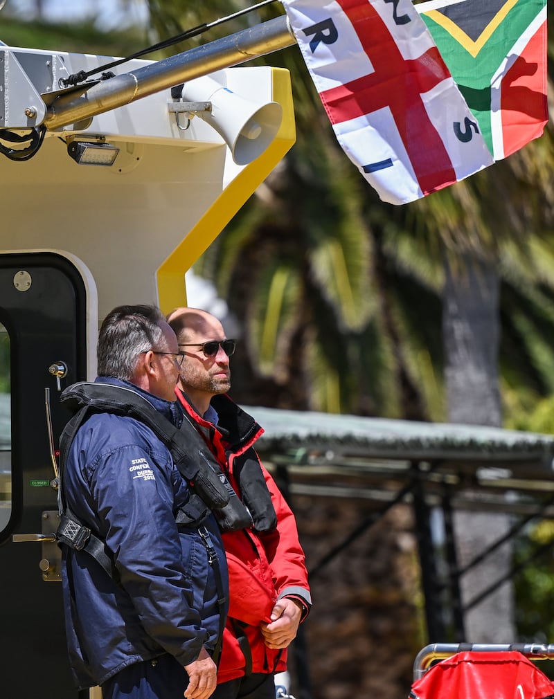 The Prince of Wales during his visit to Simon’s Town Harbour in Cape Town