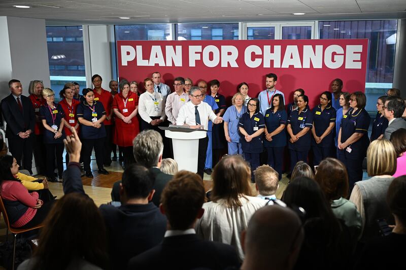 Prime Minister Sir Keir Starmer told the medics who gathered to hear him speak that ‘no institution’ is more important to the security of the country than the NHS