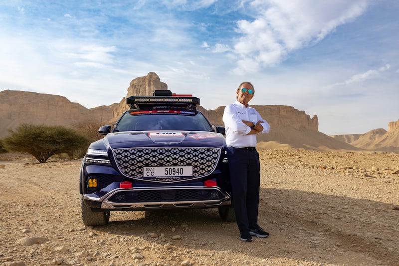 The Desert Edition pictured with ex-Formula One driver Jacky Ickx. (Genesis)