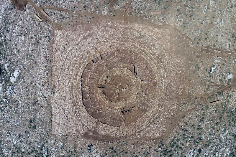 The wheel-shaped structure is puzzling archaeologists (Greek Culture Ministry via AP)
