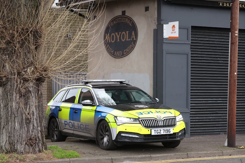 Police at the scene of an incident in an alleyway off the Limestone Road In North Belfast. PICTURE: MAL MCCANN