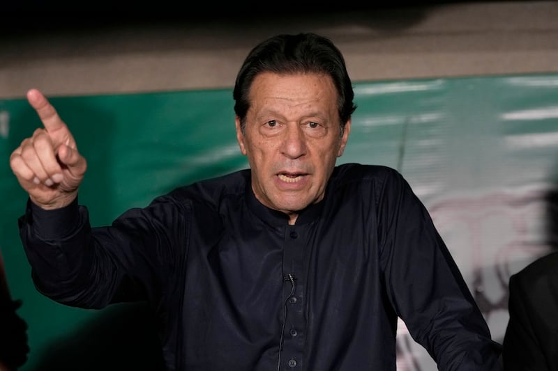 Khan was immediately rearrested, his party said (AP)