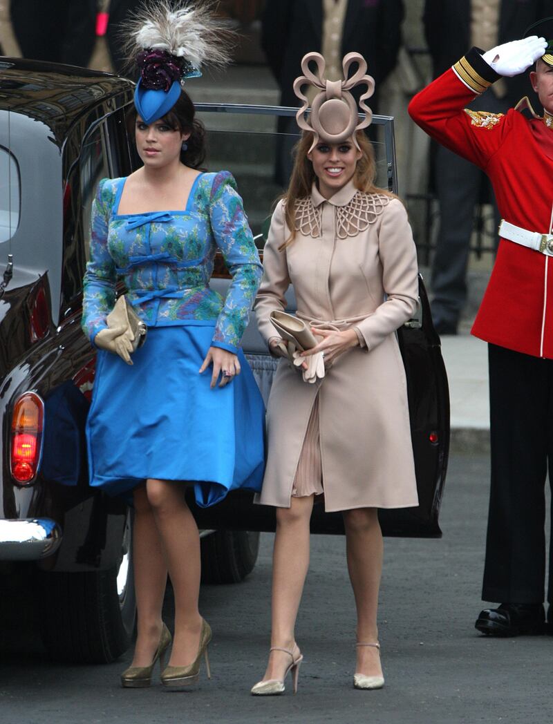 Princess Beatrice wore a blush taupe fascinator by the Irish milliner to Prince William and Kate Middleton’s wedding in 2011