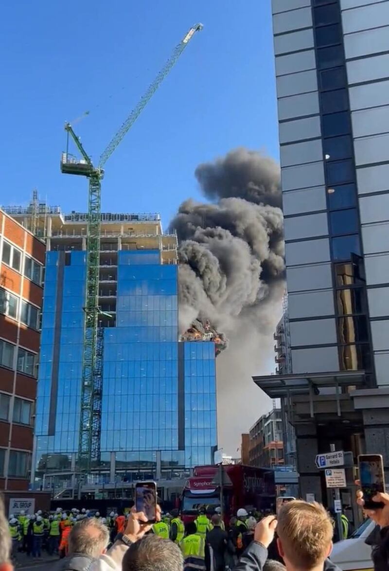 Reading building fire