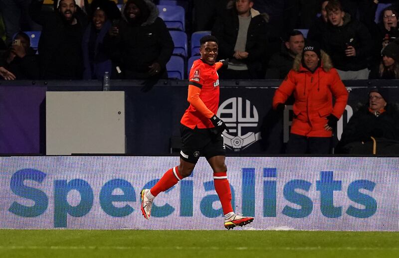 Chiedozie Ogbene scored a second-half winner for Luton at Bolton