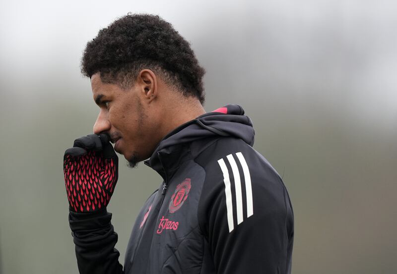 The commitment of Marcus Rashford, pictured, to Manchester United has again been questioned by Red Devils head coach Ruben Amorim