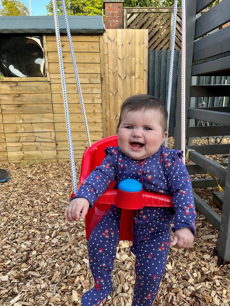 Mabli Cariad Hall was in her pram outside Withybush Hospital