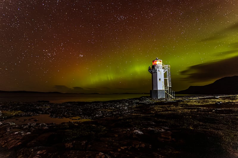 Northern Lights Ardmair Point, Rhue Lighthouse, Ullapool