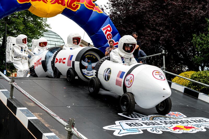 The team’s soapbox, Apollo 50, in action in 2019 (Red Bull Content Pool)