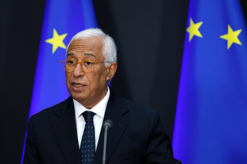 New European Council president Antonio Costa marked his first day in office with a visit to Kyiv and a strong message of support for Ukraine (Omar Havana/AP)