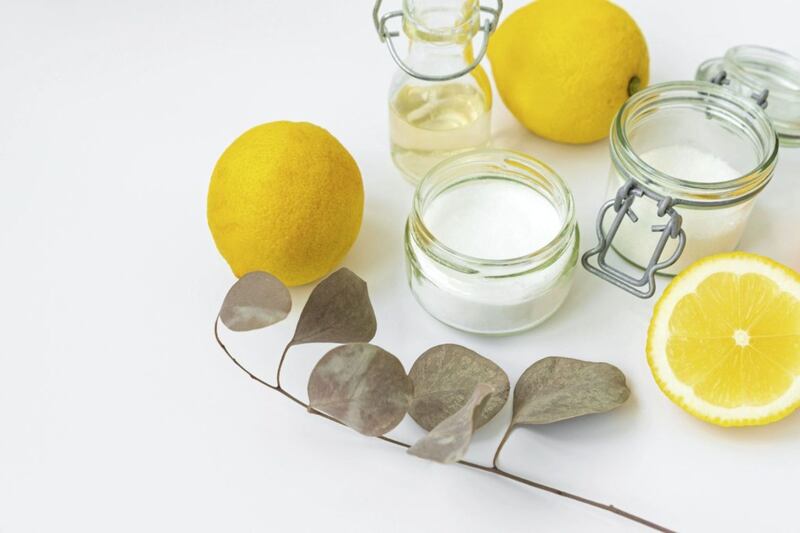 Use natural products rather than chemicals to clean around the home 