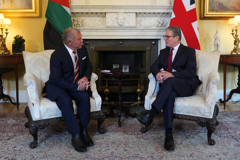 The two leaders spoke briefly in front of journalists at Number 10