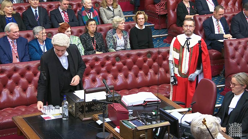 Lord Mackinlay took his place in the House of Lords earlier this year