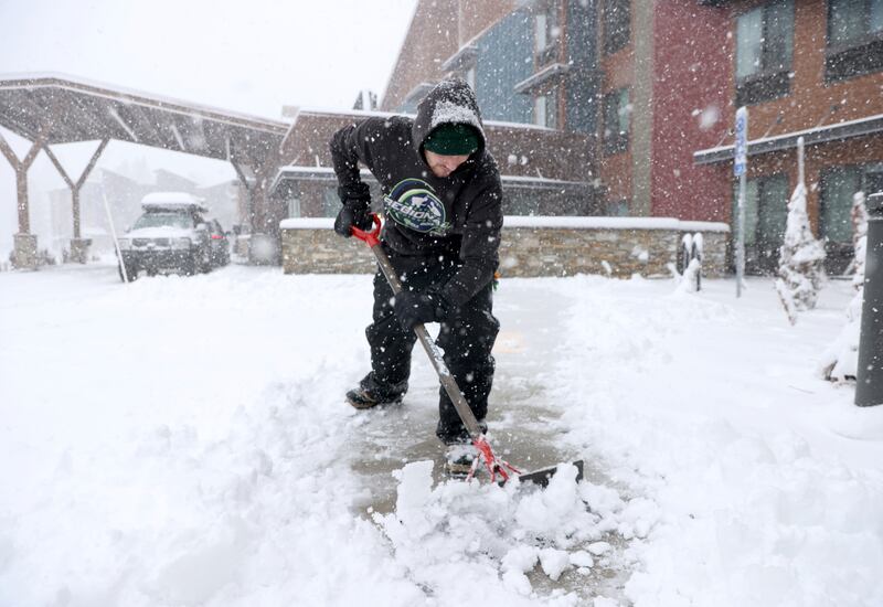 As much as 10ft of snow is expected in some areas (Bay Area News Group via AP)