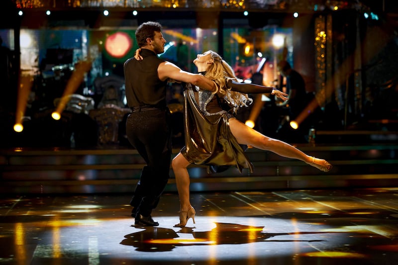 Sarah Hadland and Vito Coppola performed a sizzling rumba