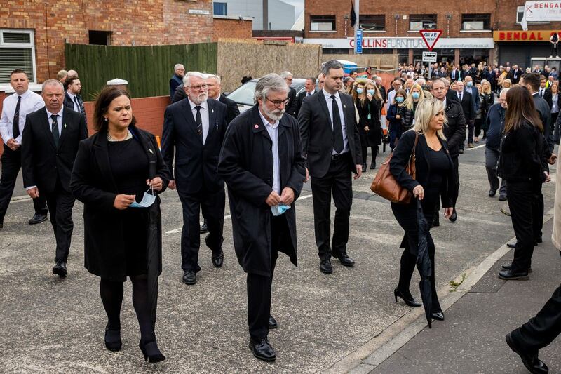 Michelle O’Neill was one of a number of Sinn Fein leaders criticised for attending the funeral of Bobby Storey