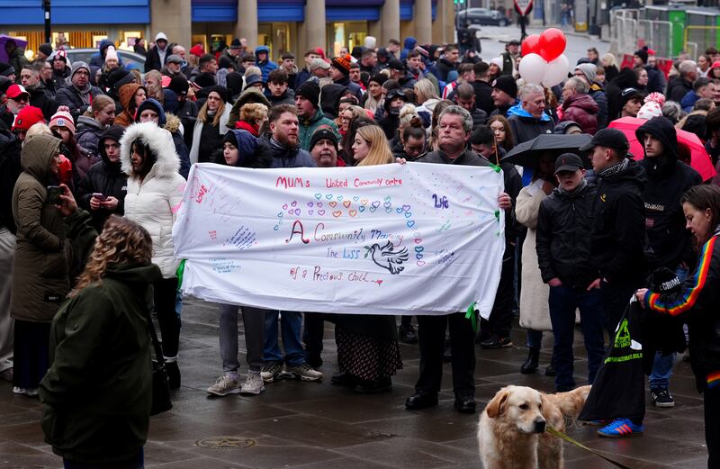 Hundreds of people marched through Sheffield