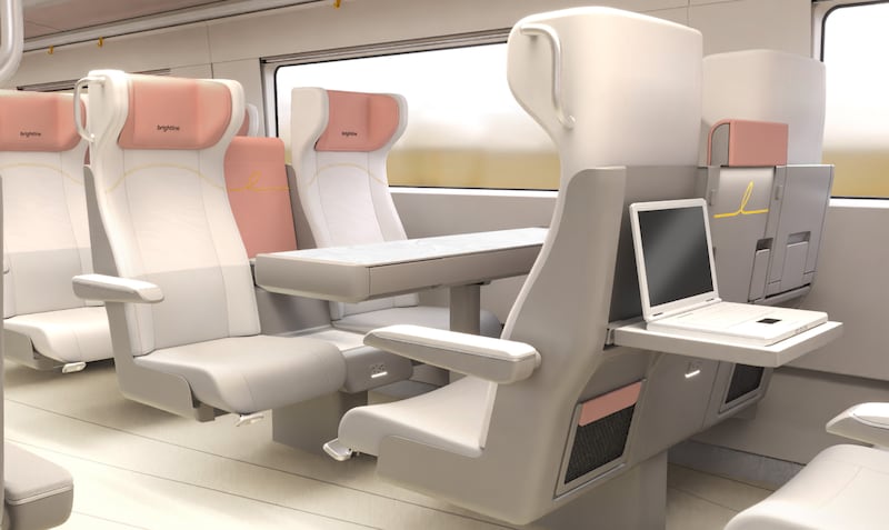 Brightline West shared the first renderings of America's first bullet train. (Brightline West)