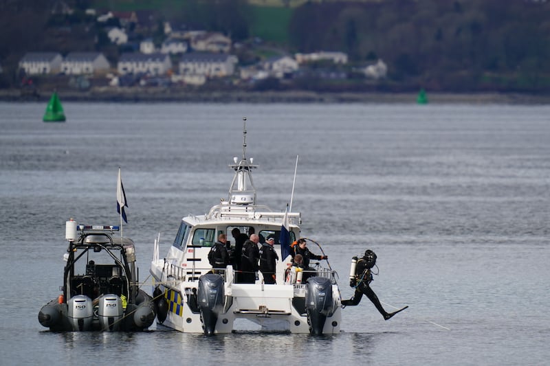 Police divers were involved in the search operation following the incident