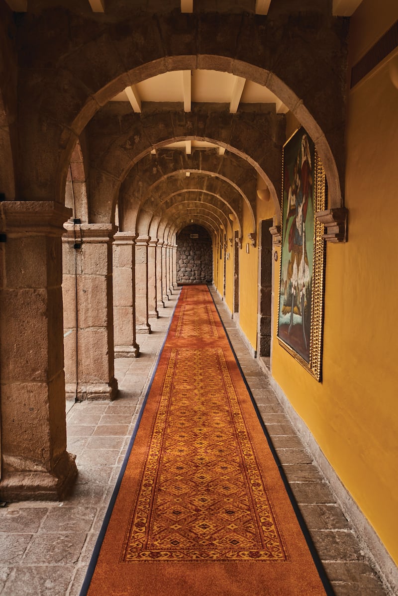 A cloister in the Monasterio hotel in Cusco