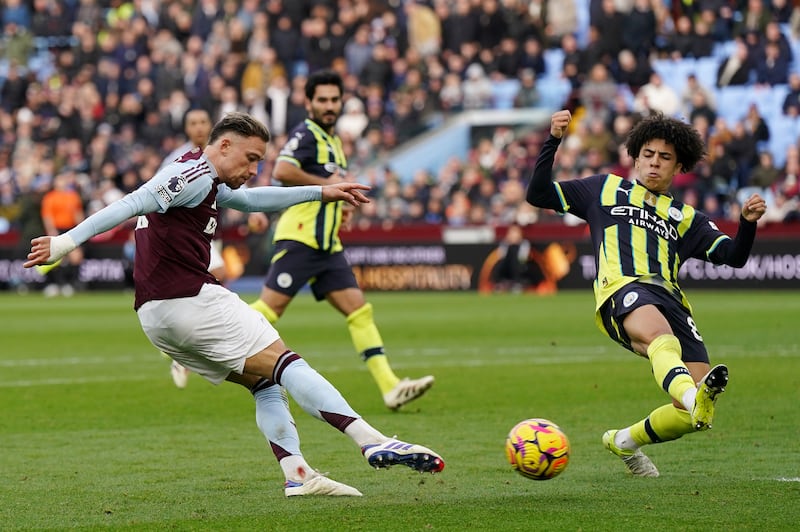 Matty Cash (left) is back from suspension as Aston Villa face Leicester