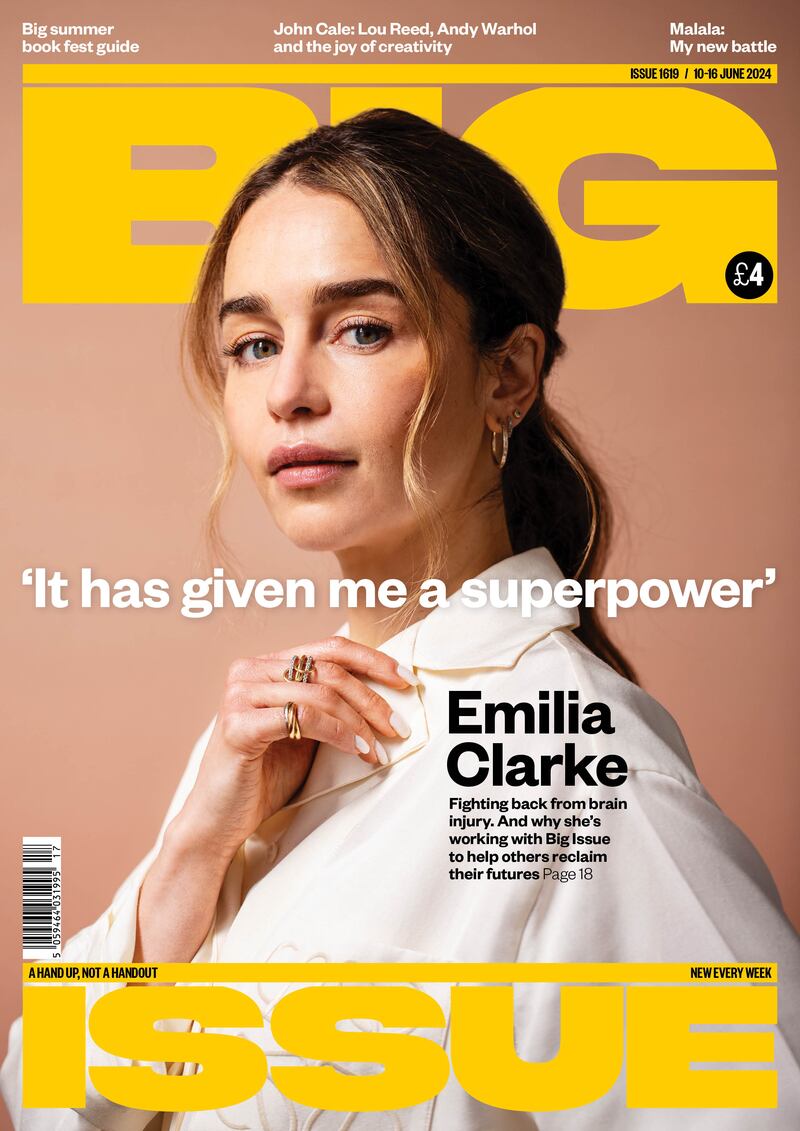 Emilia Clarke’s charity SameYou has partnered with the Big Issue to help people with brain injuries return to work (Louise Haywood-Schiefer/Big Issue)