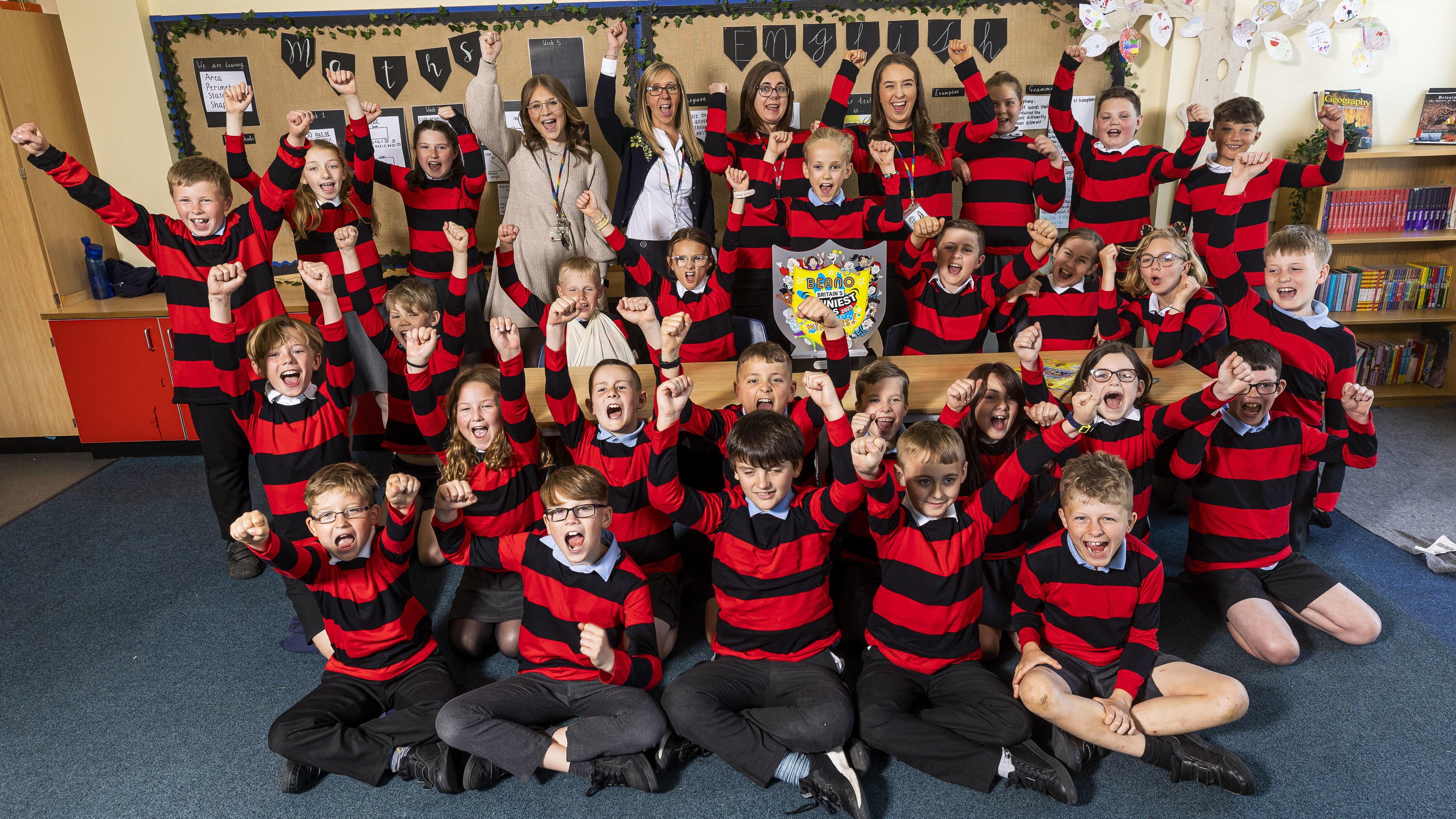 The pupils experienced an ‘extraordinary, one-of-a-kind moment’ after winning the Beano’s Britain’s Funniest Class competition.