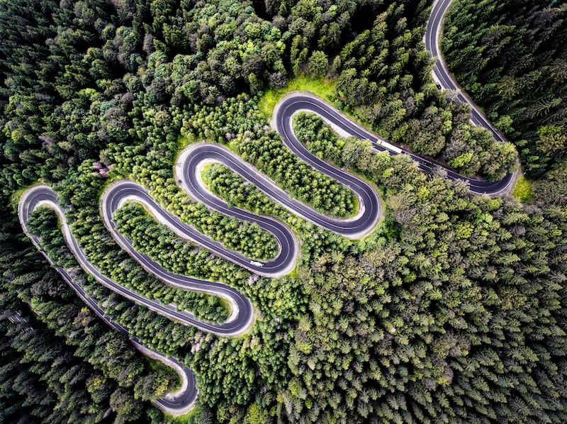 Infinite Road To Transylvania, Romania (Calin Stan/Dronestagram)