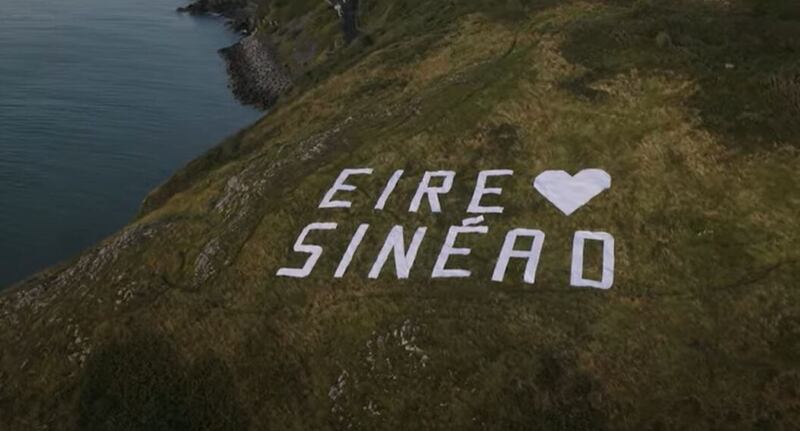 Dublin-based creative agency, The Tenth Man, in association with signwriting and mural specialists, Mack Signs, were behind an installation on Bray Head, Co Wicklow, yesterday